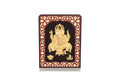 India God Hinduism God 24K Gold Plated Ganesha Screen Frame Handmade Diwali Gift Gilded 4.9 x 6.9