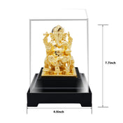 MOKSHA CRAFT India God Hinduism God 24K Gold Plated Ganesha Screen Frame Handmade Diwali Gift Gilded  4.7*4.1*7.5inch  EGMKC-STGS-474175