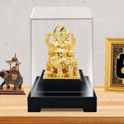 MOKSHA CRAFT India God Hinduism God 24K Gold Plated Ganesha Screen Frame Handmade Diwali Gift Gilded  4.7*4.1*7.5inch  EGMKC-STGS-474175