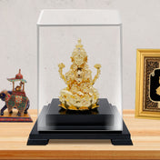 MOKSHA CRAFT India God Hinduism God 24K Gold Plated Ganesha Screen Frame Handmade Diwali Gift Gilded 6.7*5.3*8.7inch EGMKC-STLM-675387